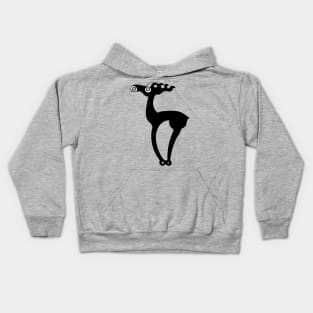 Deer in a Flying Gallop IV - Timeless Abstraction Kids Hoodie